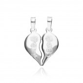 Pandantiv argint inima pentru cupluri DiAmanti MMAL0131S-AS